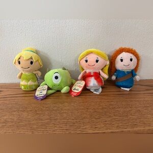HALLMARK Itty Bittys Lot Disney Tinkerbell Merida Brave Mike Monsters Inc Barbie